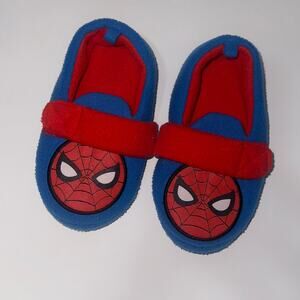 Disney Spider-Man Plush Slippers | Kids Size 11/12| Red & Blue